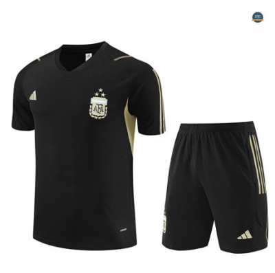 Comprar Cfb3 Camiseta Entrenamiento Argentina Niño + Pantalones Cortos Equipación Negro 2023/2024 baratas