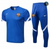 Cfb3 Camiseta Entrenamiento Barcelona + Pantalones Equipación Azul 2021/2022