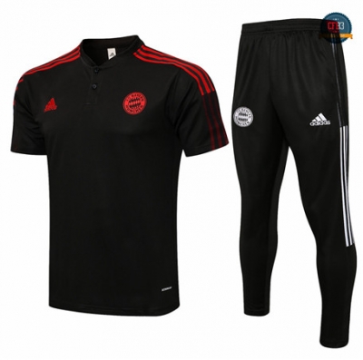 Cfb3 Camiseta Entrenamiento Polo Bayern Munich + Pantalones Equipación Gris oscuro 2021/2022