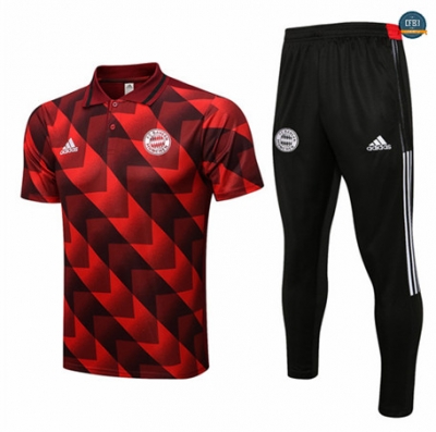 Cfb3 Camiseta Bayern Munich Polo + Pantalones Equipación Rojo 2022/2023