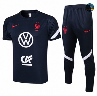 Cfb3 Camiseta Entrenamiento Francia + Pantalones Equipación Azul marino 2021/2022