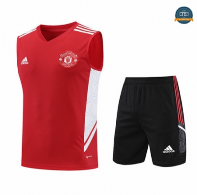 Cfb3 Camiseta Entrenamiento Manchester United Chaleco + Pantalones Equipación Rojo 2022/2023 f363