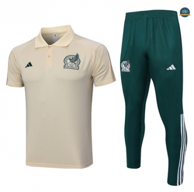 Comprar Cfb3 Camiseta Entrenamiento Mexico Polo + Pantalones Equipación Albaricoque 2023/2024 baratas