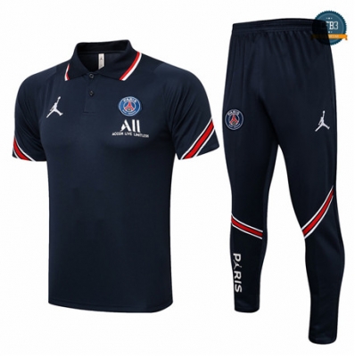 Cfb3 Camiseta Jordan PSG POLO + Pantalones Equipación Azul marino 2021/2022