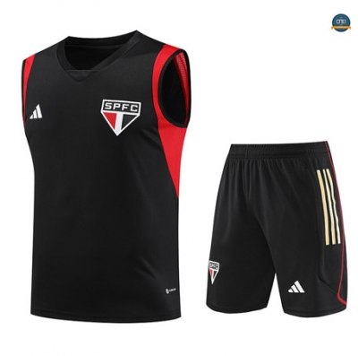 Nuevas Cfb3 Camiseta Entrenamiento Sao Paulo Chaleco Pantalones Equipación Negro 2023/2024 replicas