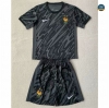 Camiseta Francia Niño Equipación Portero Gris/Negro 2024/2025