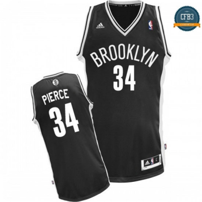 cfb3 camisetas Paul Pierce, Brooklyn Nets [Negra]