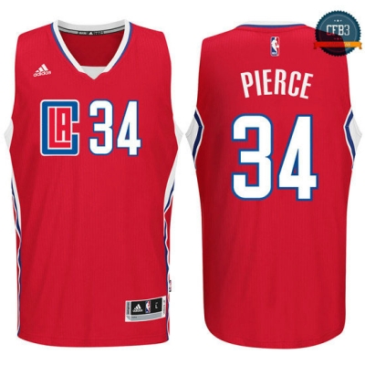 cfb3 camisetas Paul Pierce, Los Angeles Clippers 2015 - Rojo