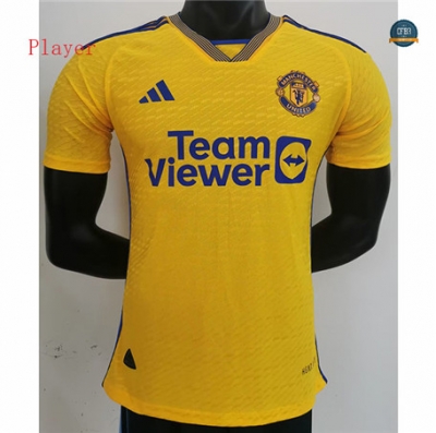 Cfb3 Camiseta futbol Player Version Manchester United Equipación Amarillo 2023/2024