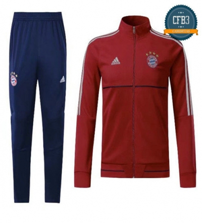 Chaqueta Chándal Bayern Munich Rojo Oscuro 2017