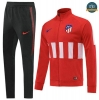 Chaqueta Chándal Atletico Madrid Rojo/Blanco + Pantalones Negro 2019/2020 Cuello Alto