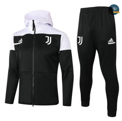 Cfb3 Chaqueta Chandal - Sudadera con Capucha Niños Juventus Negro/Blanco 2020/2021