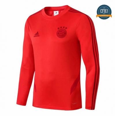 Cfb3 Camisetas Sudadera Training Bayern Munich Rojo 2019/2020 Cuello Redondo
