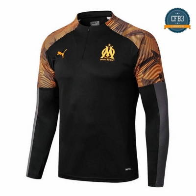 Cfb3 Camisetas Sudadera Cremallera Mitad Marsella Negro/Naranja 2019/2020