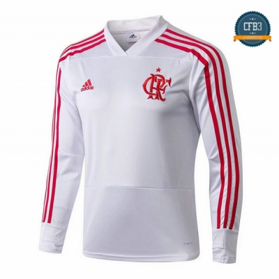 Cfb3 Camisetas Sudadera Training Flamengo Blanco 2018/2019 Cuello V