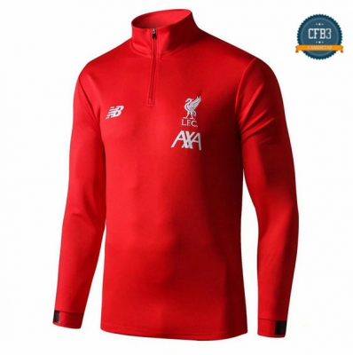 Cfb3 Camisetas Sudadera Cremallera Mitad Liverpool Rojo 2019/2020 Cuello alto