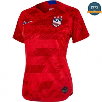 Camiseta EEUU Mujer 2ª Equipación Rojo 2019/2020