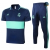 Cfb3 Camiseta Real Madrid POLO + Pantalones Azul Oscuro/Verde 2020/2021