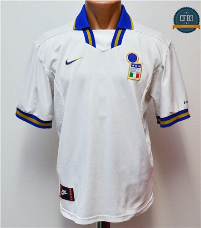 Camiseta 1996 Copa de Europa Italia 2ª Equipacións Blanco