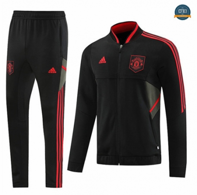 Diseñar Cfb3 Camiseta Chaqueta Chándal Manchester United Equipación Negro 2022/2023