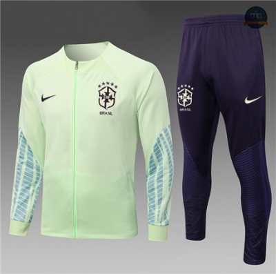 Nuevas Cfb3 Camiseta Chaqueta Chándal Niño Brasil Equipación Verde 2022/2023