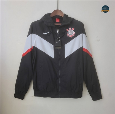 Diseñar Cfb3 Camiseta Chaqueta Rompevientos Corinthians Equipación Negro 2022/2023