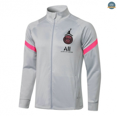 Cfb3 Camiseta Chaqueta PSG Jordan Equipación Gris claro 2021/2022