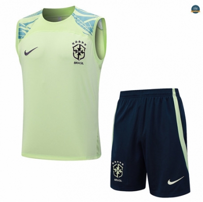Comprar Cfb3 Camiseta Entrenamiento Brasil Chaleco Pantalones Equipación Verde Claro 2023/2024