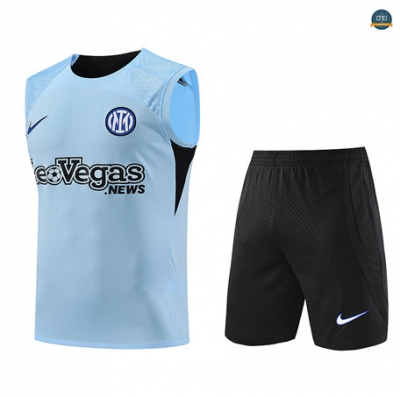 Diseñar Cfb3 Camiseta Entrenamiento Inter Milan Chaleco Pantalones Equipación Azul 2023/2024