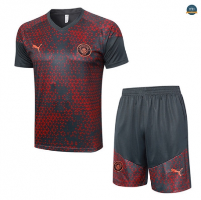 Crear Cfb3 Camiseta Entrenamiento Manchester City + Pantalones Cortos Equipación Rojo 2023/2024