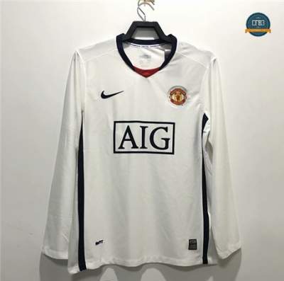 Cfb3 Camisetas Rétro 2009 Manchester United 2ª Equipación Manga larga