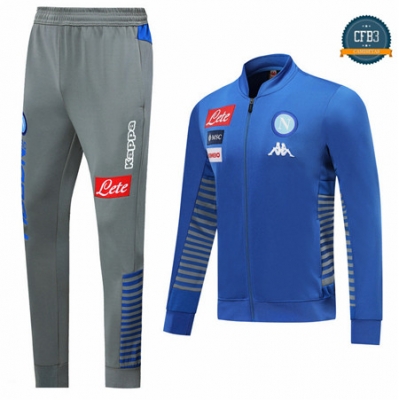 Cfb3 Camisetas D124 Chaqueta Chandal Napoli Azul/Gris 2019/2020