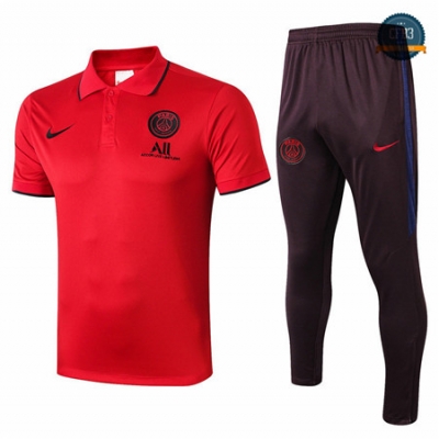 Cfb3 Camisetas D159 Entrenamiento PSG Rojo/Negro POLO 2019/2020