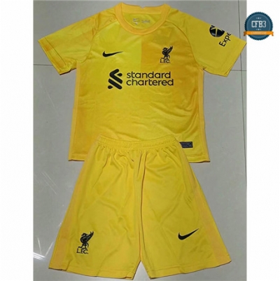 Cfb3 Camiseta Liverpool Niños Portero Equipación Amarillo 2021/2022