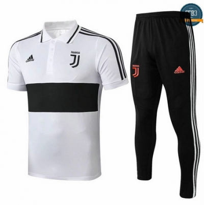 Cfb3 D167 Entrenamiento Juventus POLO + Pantalones Blanco/Negro 2019/2020