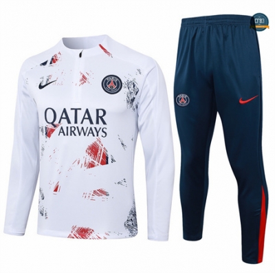 Diseño Chándal Fútbol Paris Saint Germain Equipación 2024/2025 Blanco