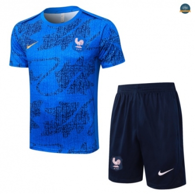 Diseño Francia + Pantalón Equipación Azul/negro 2025/2026