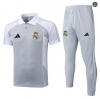 Nuevas Real Madrid Polo + Pantalones Equipación Gris/Blanco 2025/2026