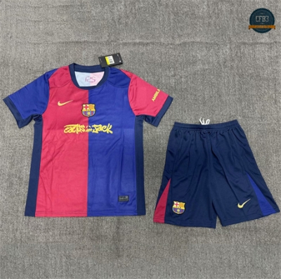 Cfb3 Camiseta futbol Barcelona Niño 1ª Equipación marca compartida 2025/2026