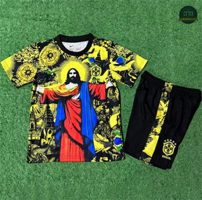 Cfb3 Camiseta futbol Brasil Niño Equipación Amarillo 2025/2026
