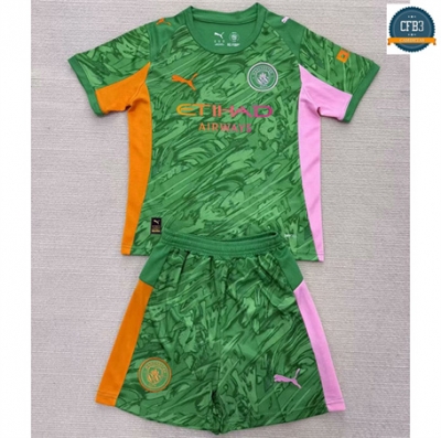Camiseta futbol Manchester City Niño Equipación Portero Verde 2025/2026