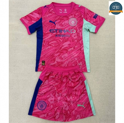 Camiseta futbol Manchester City Niño Equipación Portero Púrpura 2025/2026
