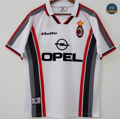 Cfb3 Camiseta futbol Retro 1997-98 AC Milan 2ª Equipación