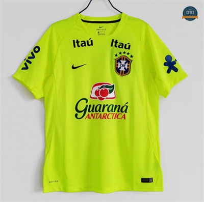 Diseño Camiseta futbol Retro 2020 Brasil Equipación fluorescent Training Verde