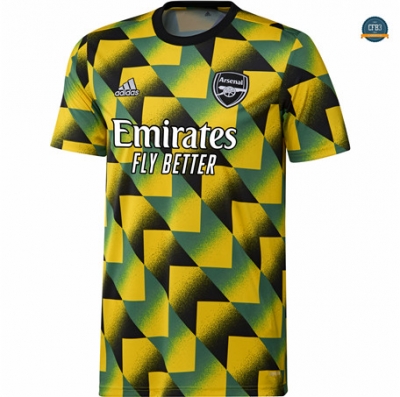 Venta Cfb3 Camiseta Arsenal Equipación avant match Verde Amarillo 2022/2023
