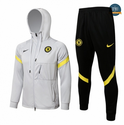 Cfb3 Chaqueta Chandal Chelsea Equipación Sombrero Gris claro 2021/2022