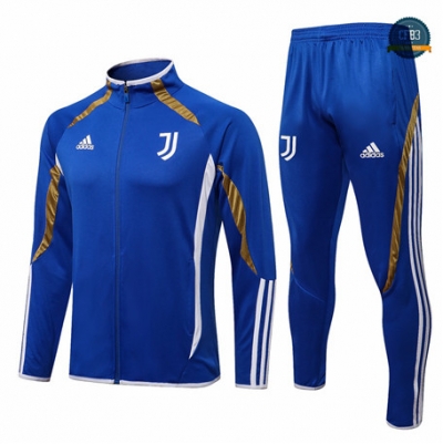 Cfb3 Camisetas Chaqueta Chandal Juventus Equipación Bleu 2021/2022 Cuello alto