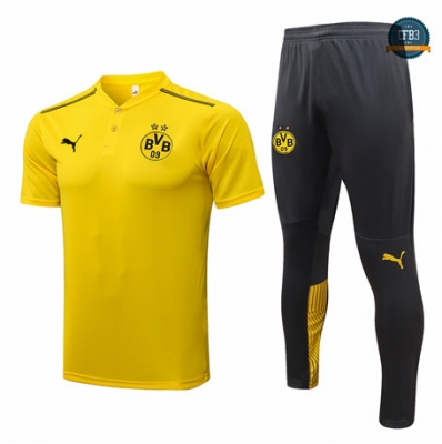 Cfb3 Camisetas Entrenamiento Borussia Dortmund Polo + Pantalones Equipación Amarillo 2021/2022