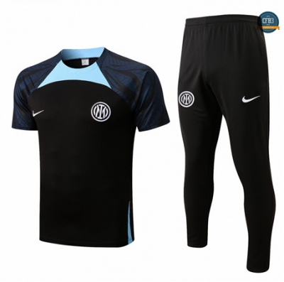 Cfb3 Camiseta Inter Milan + Pantalones Equipación Negro 2022/2023 C585