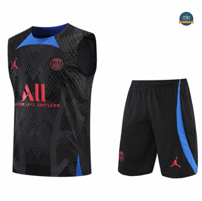 Cfb3 Camiseta Paris Paris Saint Germain Chaleco Pantalones Equipación Negro 2022/2023 C469